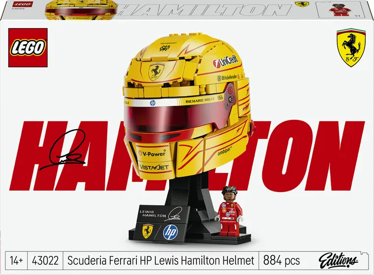 LEGO Editions Formula 1, Casca lui Lewis Hamilton Scuderia Ferrari HP, 43022