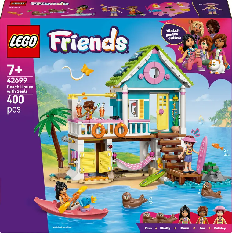 LEGO Friends, Casa pe plaja cu foci, 42699