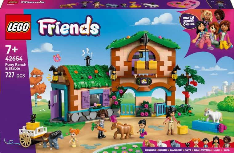 LEGO Friends, Ferma si grajd pentru ponei, 42654