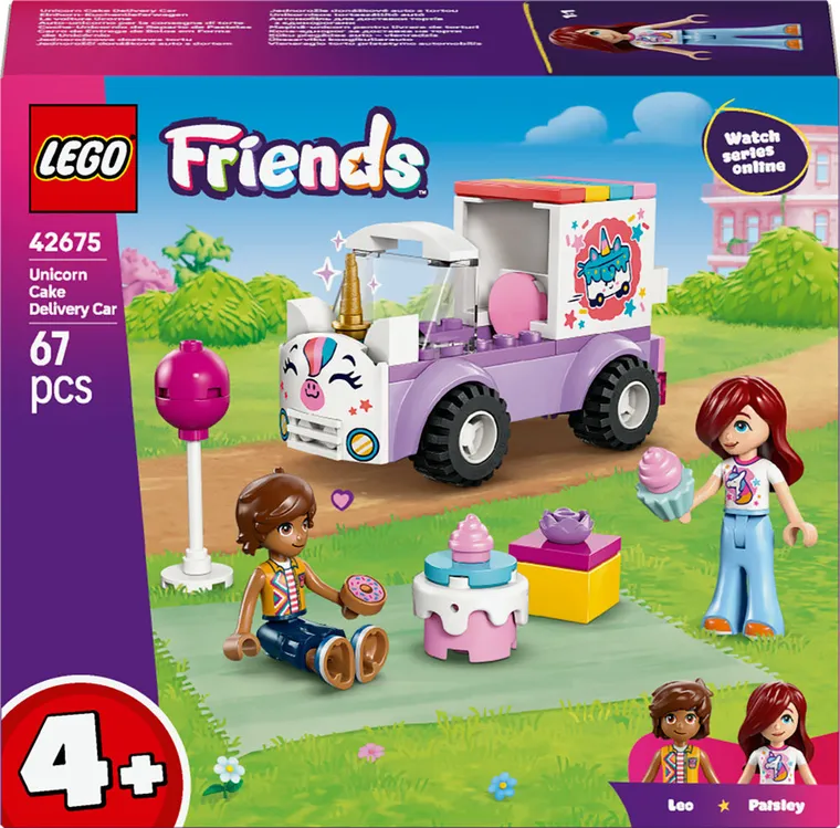 LEGO Friends, Masina-unicorn pentru livrare de torturi, 42675