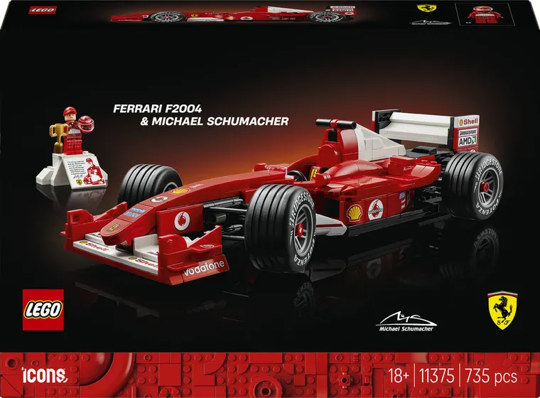 LEGO Icons, Ferrari F2004 si Michael Schumacher, 11375