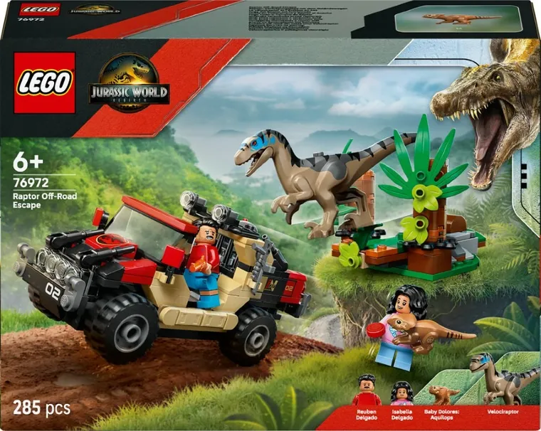 LEGO Jurassic World, Evadare off-road din calea unui Velociraptor, 76972