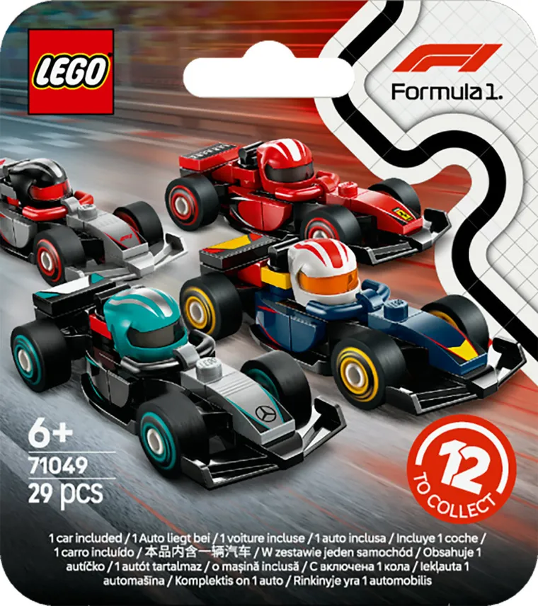 LEGO Minifigures, Masini de curse F1 de colectie, 71049