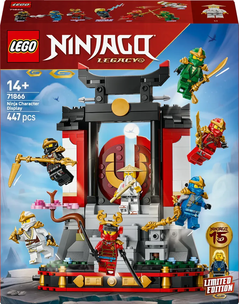 LEGO NINJAGO, Model pentru etalare cu personaje ninja la a 15-a aniversare, 71866