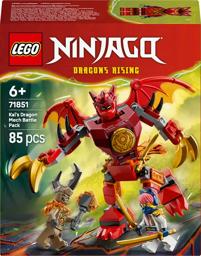 LEGO NINJAGO, Pachet de lupta cu robotul dragon al lui Kai, 71851