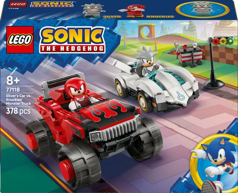 LEGO Sonic, Masina lui Silver vs Camionul gigant al lui Knuckles, 77118