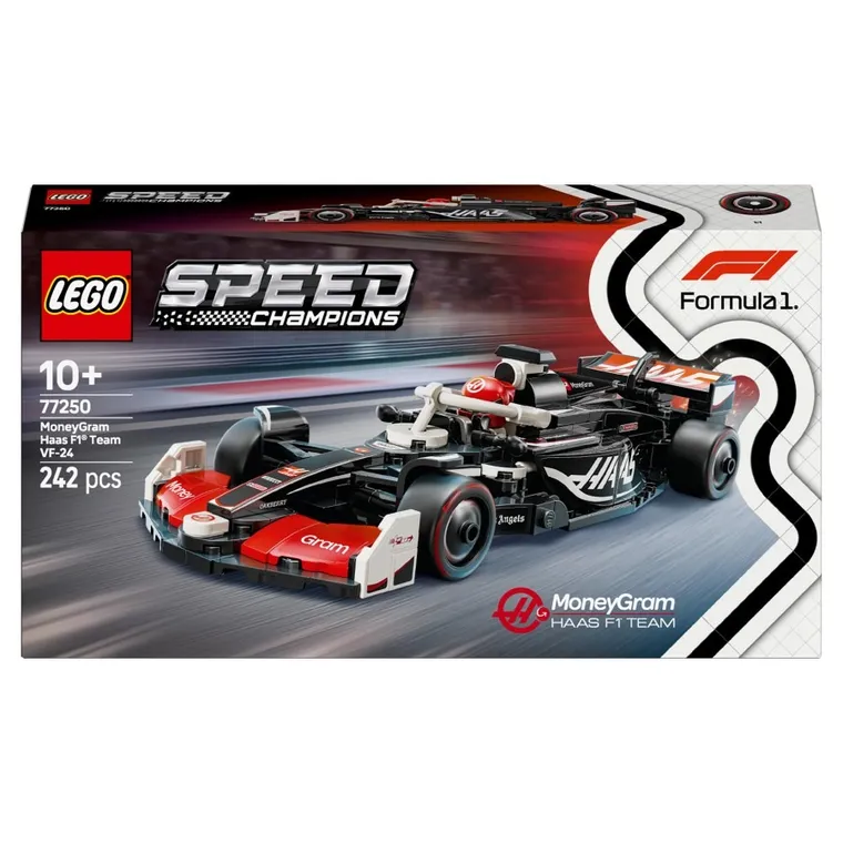 LEGO Speed Champions, Masina de curse MoneyGram Haas F1 Team VF-24, 77250