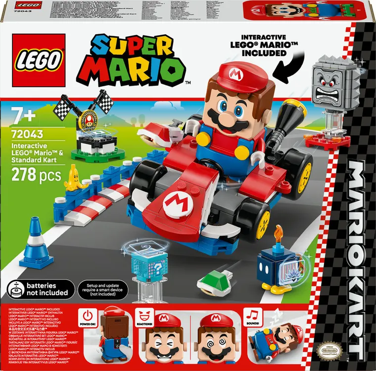 LEGO Super Mario, Mario Kart - LEGO Mario interactiv si Standard Kart, 72043