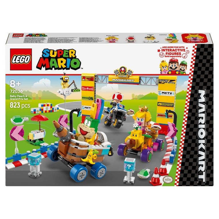 LEGO Super Mario, Mario Kart - Set Baby Peach si Grand Prix, 72036