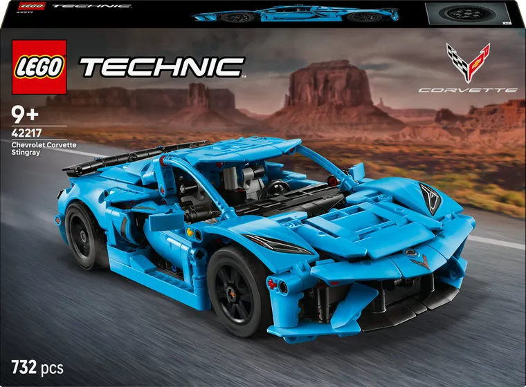 LEGO Technic, Chevrolet Corvette Stingray albastru, 42217