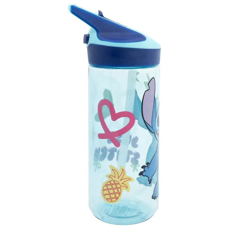 Lilo si Stitch, Prem, sticla de apa din plastic, cu gura de scurgere, ecozen, 620 ml