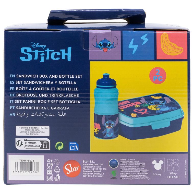 Lilo si Stitch, set: cutie pentru pranz + sticla de apa