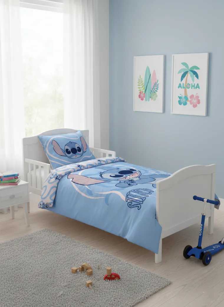 Lilo si Stitch, set lenjerie de pat single, 100-135 cm