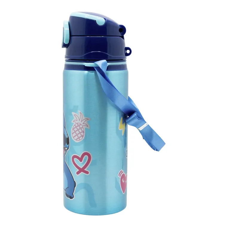 Lilo si Stitch, sticla de apa din aluminiu cu maner, 730 ml