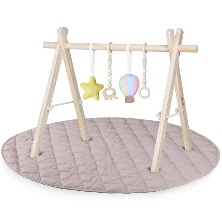 Lionelo, Anis, set: stand educativ din lemn si covoras