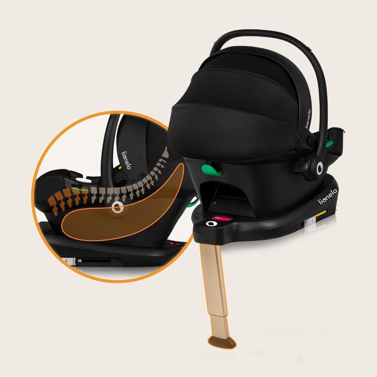 Lionelo, Astrid, baza pentru scaun auto, Black