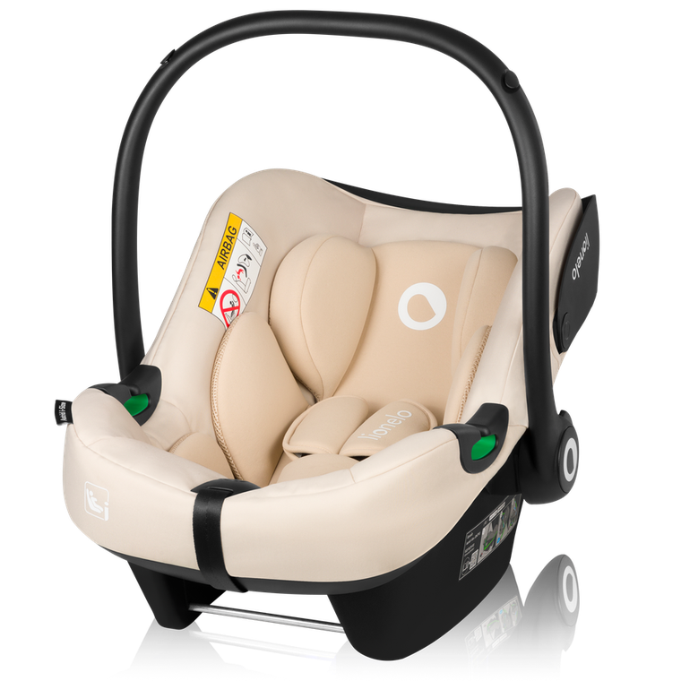 Lionelo, Astrid, scaun auto cu baza, i-Size, Beige Sand, 40-87 cm