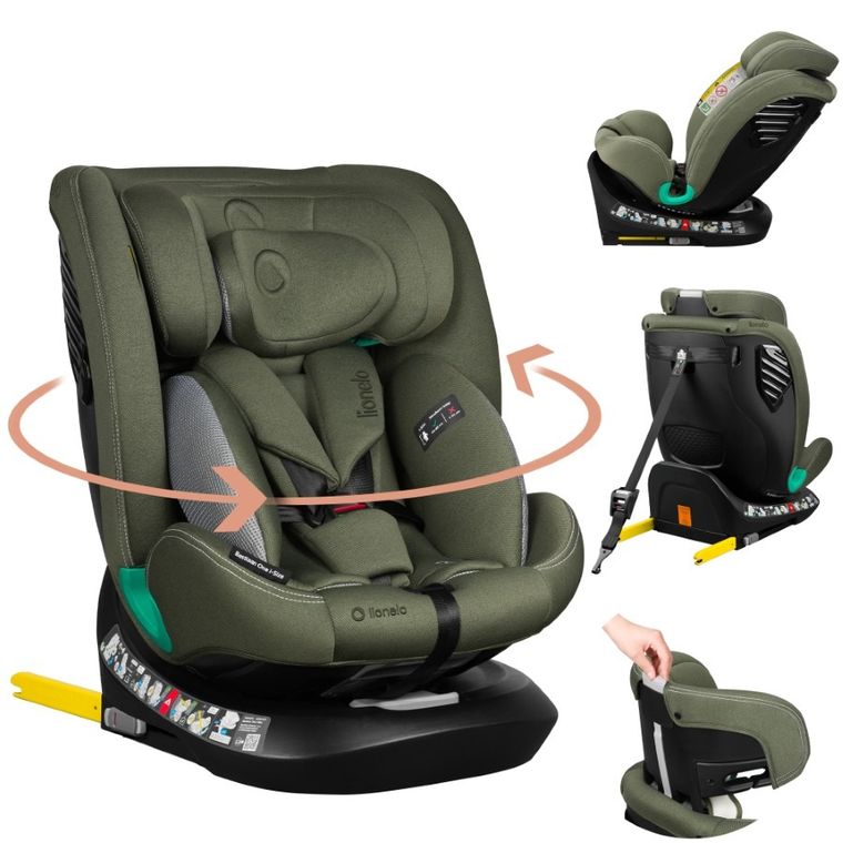 Lionelo, Bastiaan One, scaun auto, Green Olive, 40-150 cm