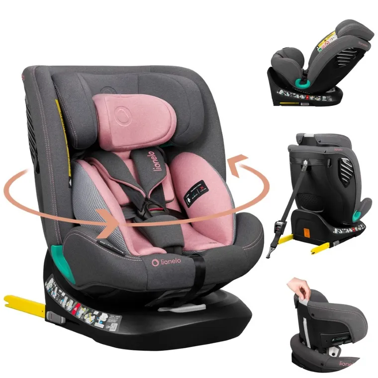 Lionelo, Bastiaan One, scaun auto, Pink Rose, 40-150 cm