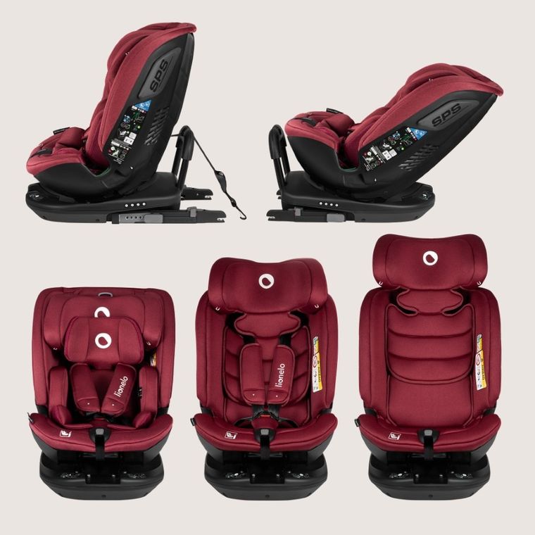Lionelo, Bastiaan, scaun auto, i-Size, RWF, Red Burgundy, 40-150 cm