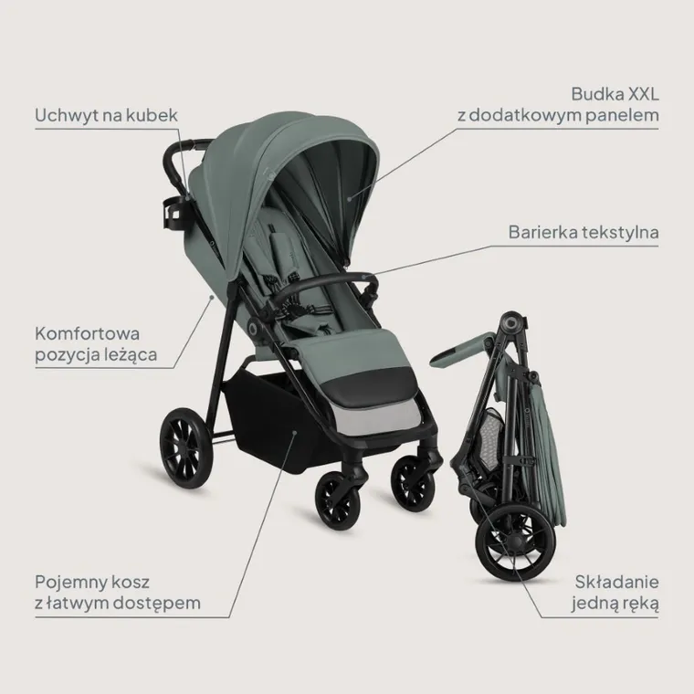 Lionelo, Emerald, carucior, Green Forest