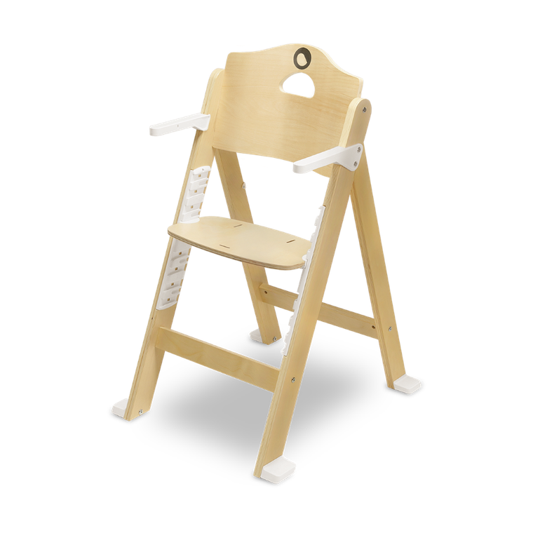 Lionelo, Floris, scaun inalt din lemn, White Natural