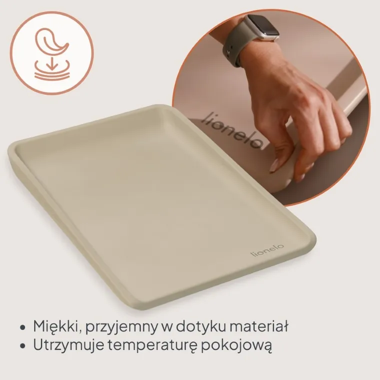 Lionelo, Megs, saltea multifunctionala pentru schimbat, Beige Sand