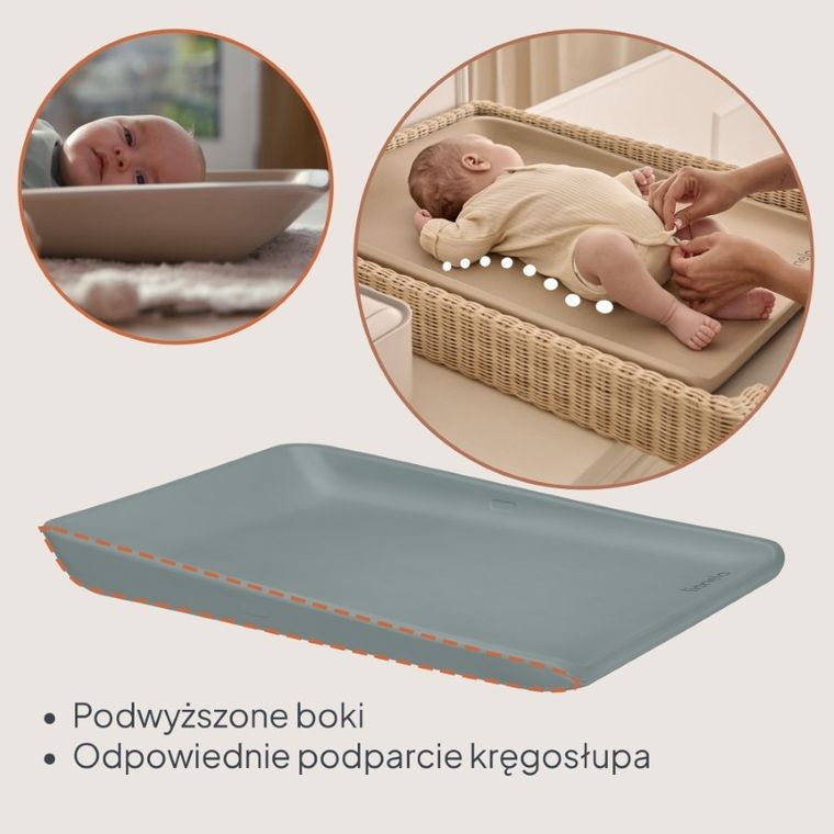 Lionelo, Megs, saltea multifunctionala pentru schimbat, Grey Dove