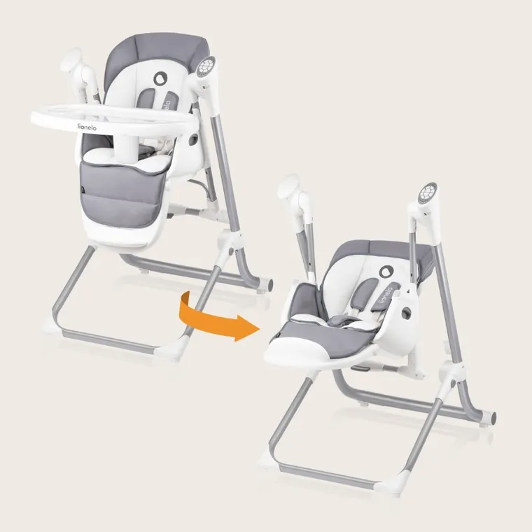 Lionelo, Niles, scaun inalt multifunctional, Grey