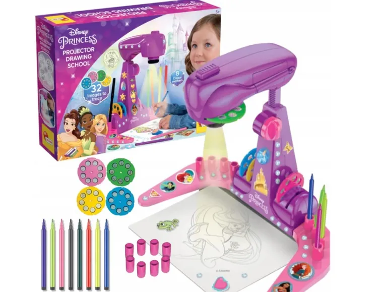 Lisciani, Disney Princess, scoala de desen cu proiector, set creativ