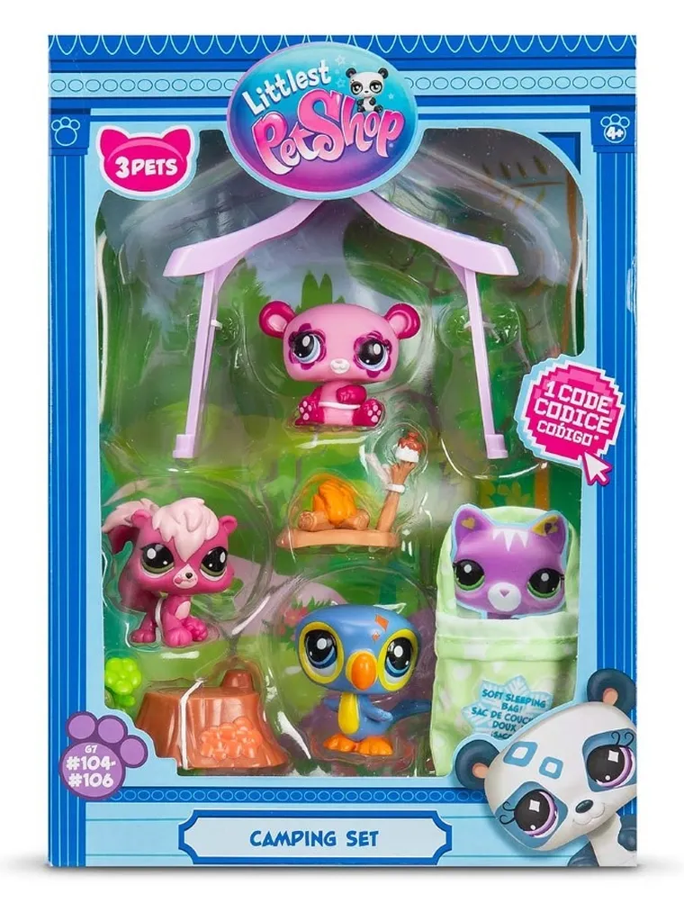Littlest Pet Shop, Camping, set de 3 figurine