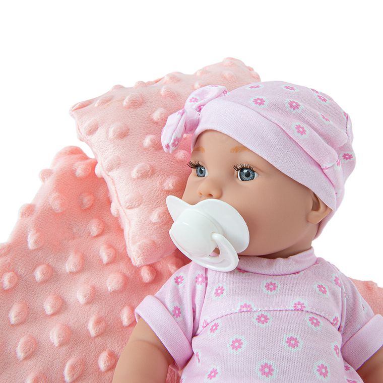Lovely Baby, papusa bebelus, tinuta roz