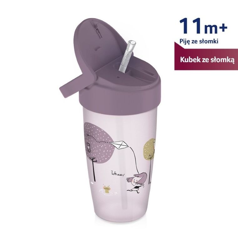 LOVI, Cana cu pai Active 350 ml Lovely Girl, 12 m+