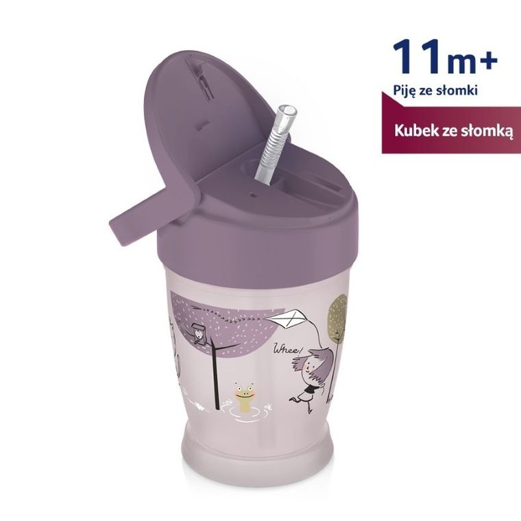 LOVI, Cana cu pai Junior 250 ml Lovely Girl, 9 m+