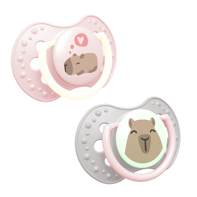 Lovi, CapiChill Girl, suzeta dinamica din silicon, 0-6m, 2 buc.