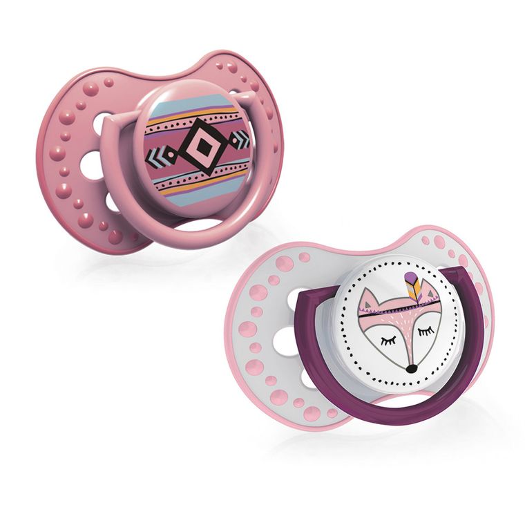 Lovi, Indian Summer Girl, suzeta dinamica din silicon, 3-6 luni, 2 buc.