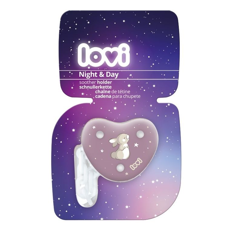 Lovi, Night&Day, lant pentru suzeta, roz