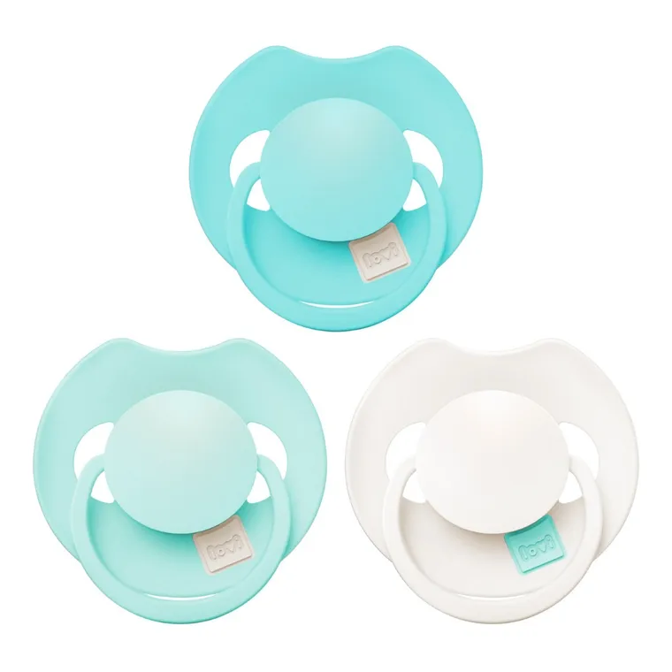 Lovi, Prime, suzeta dinamica din silicon, Aqua Green, 6-18 luni, 3 buc.