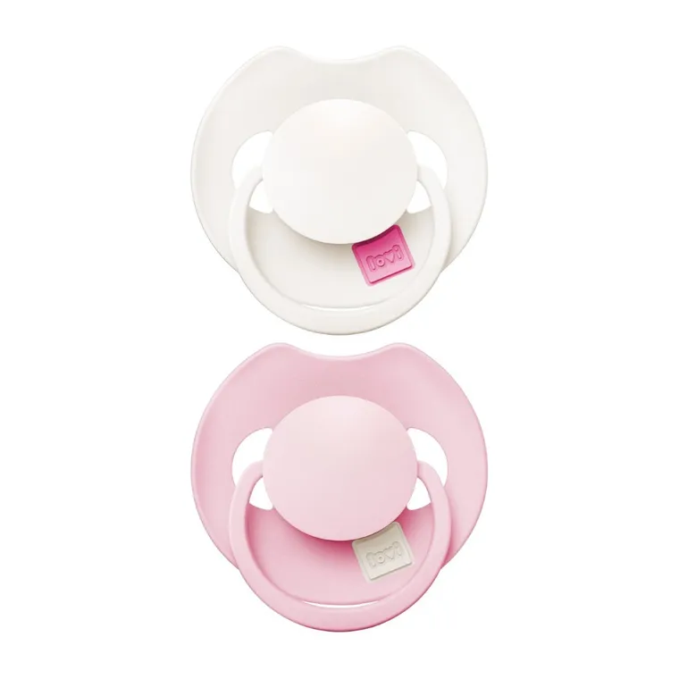 Lovi, Prime, suzeta dinamica din silicon, Rose Cream, 0-6 luni, 2 buc.