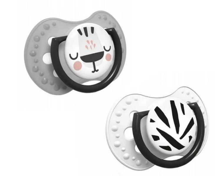 Lovi, Salt & Pepper, suzeta dinamica din silicon, 18 luni+, 2 buc.