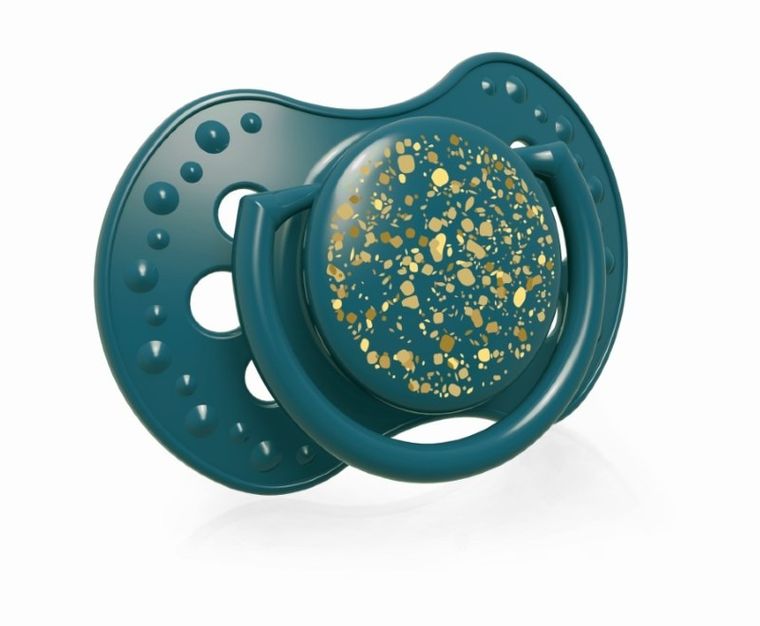 Lovi, Stardust Green, suzeta dinamica din silicon, 3-6 luni, 2 buc.