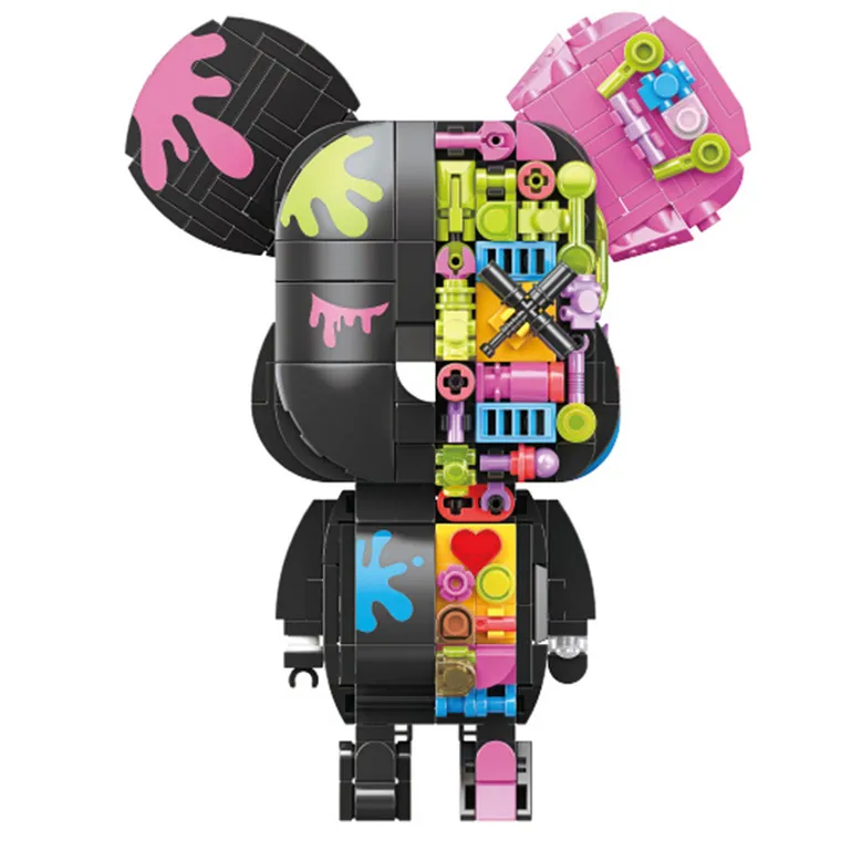 Maker Pop, Ursulet, piese de asamblare cu magnet, negru