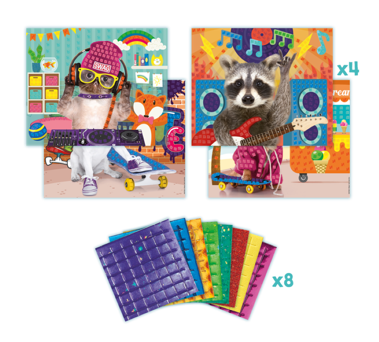 Maped Creativ, Fotografii mozaic, animalute cool, set creativ