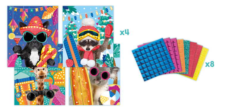 Maped Creativ, Fotografii mozaic, Animalute de calatorie, set creativ
