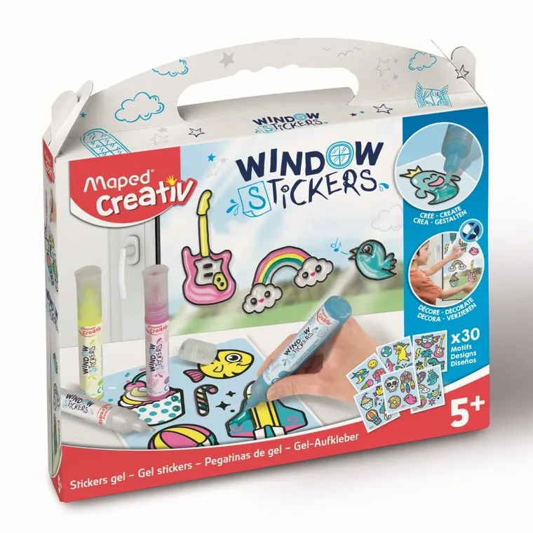 Maped Creativ, vopsele pentru sticla cu planse, 5 buc.