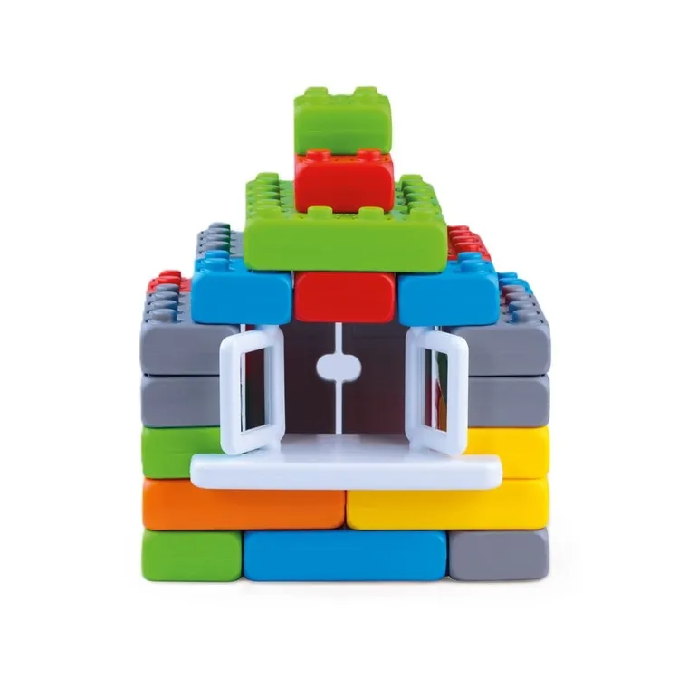 Marioinex, Junior, set de constructie, blocuri XL cu ferestre si usi, 40 piese