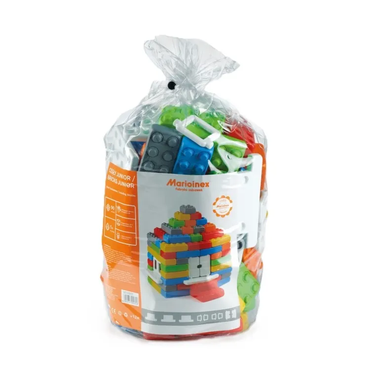Marioinex, Junior, set de constructie, blocuri XL cu ferestre si usi, 90 piese