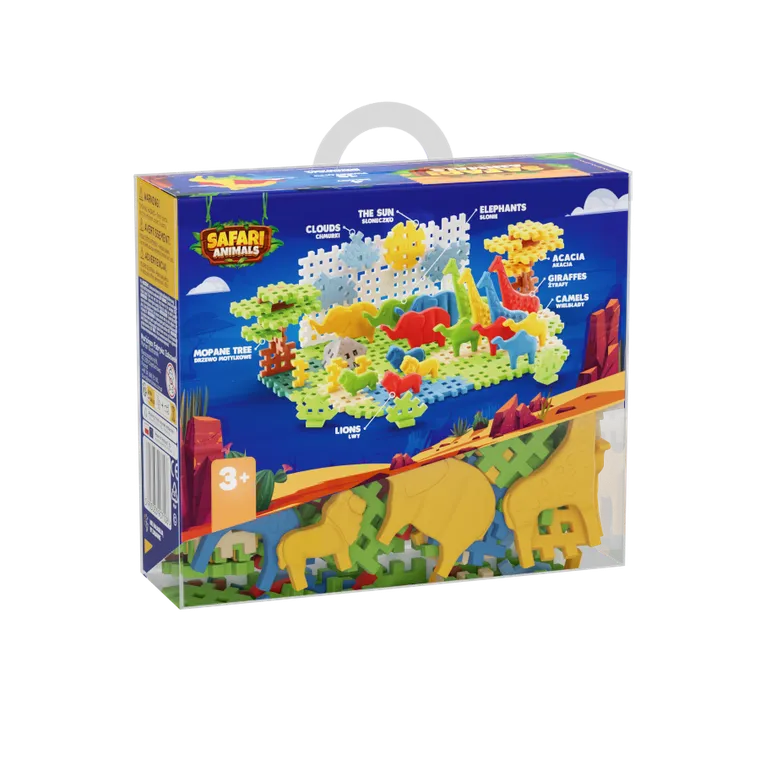 Marioinex, Mini Waffle, Animals Safari, set de constructie, 100 piese