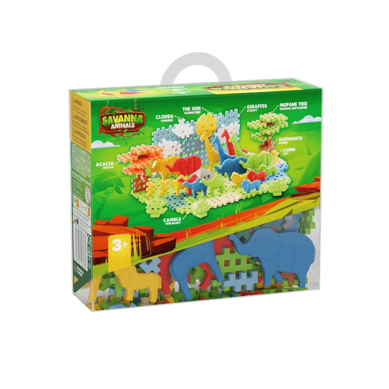 Marioinex, Mini Waffle, Animals Savanna, set de constructie, 100 piese