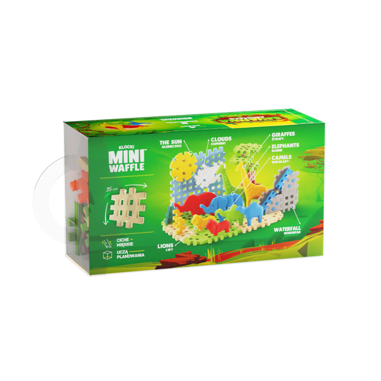 Marioinex, Mini Waffle, Animals Savanna, set de constructie, 50 piese